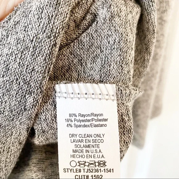 NWT EE:SOME varsity off the shoulder gray long sleeve shirt - Picture 6 of 8